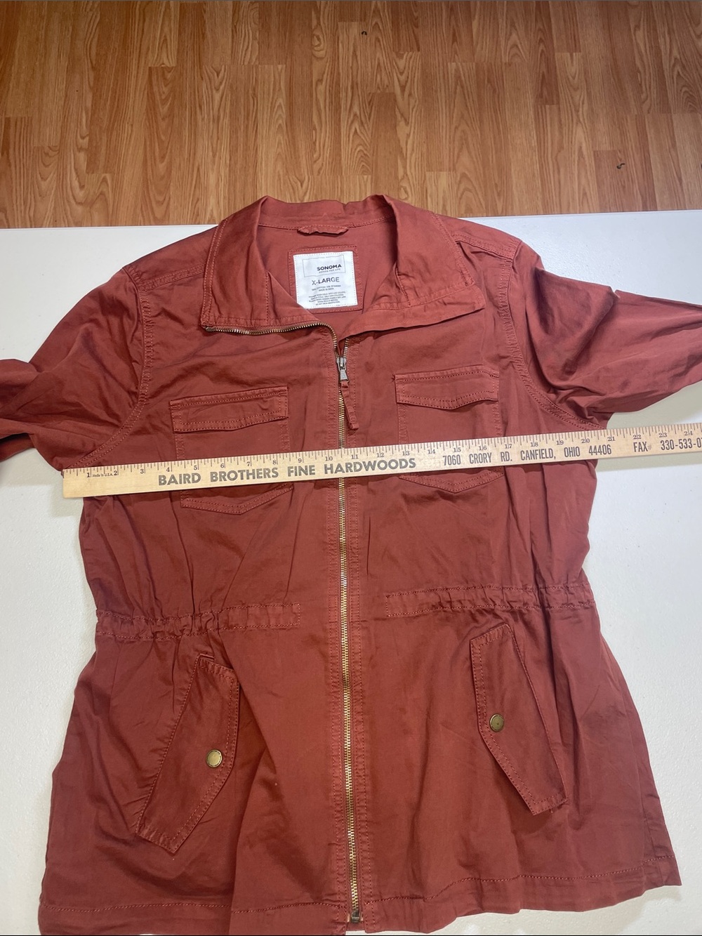 Sonoma Rust Utility Jacket with Drawstring Waist - Picture 2 of 3